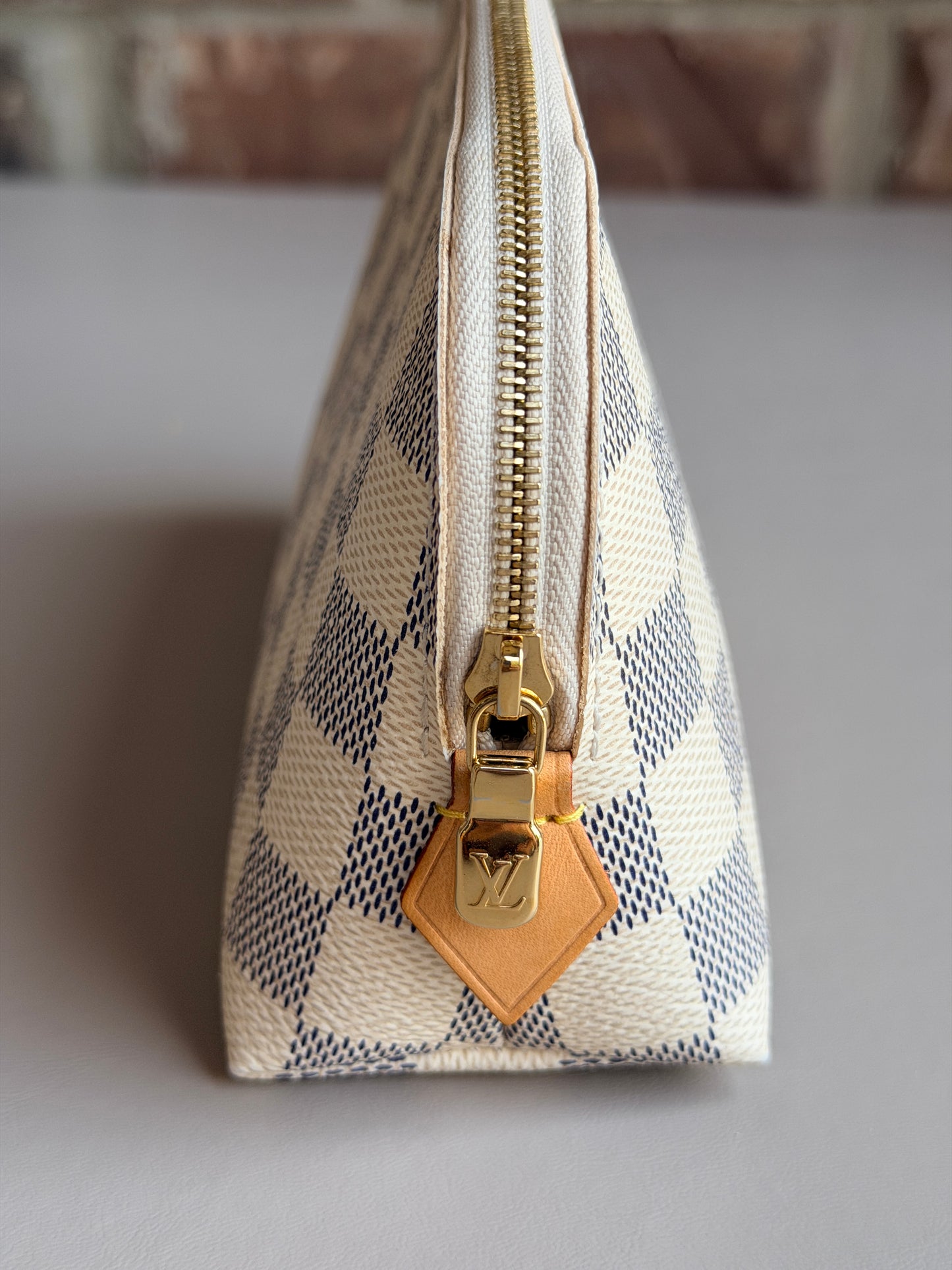 Louis Vuitton Cosmetic Bag Damier Azur PM 73463