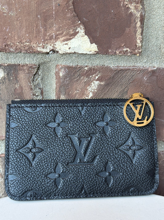 Louis Vuitton Romy Card Holder Monogram Empreinte Leather Black 71104