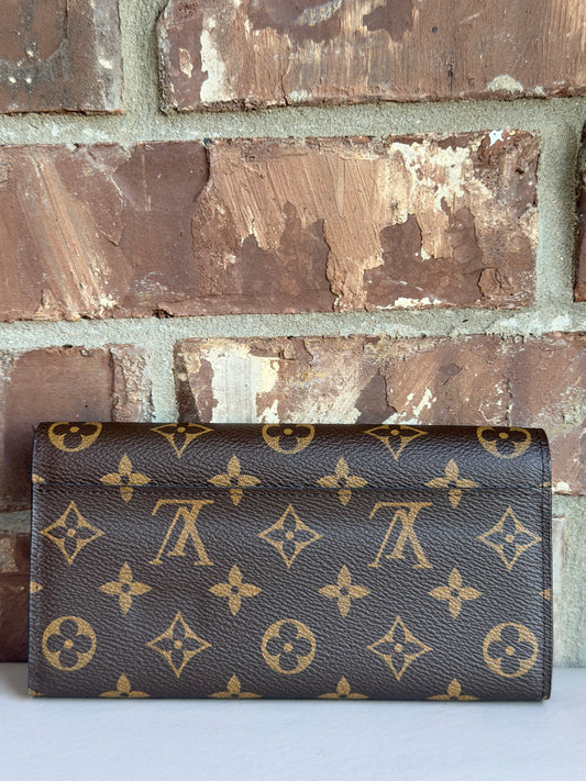 Louis Vuitton Sarah Monogram Wallet Brown 37458