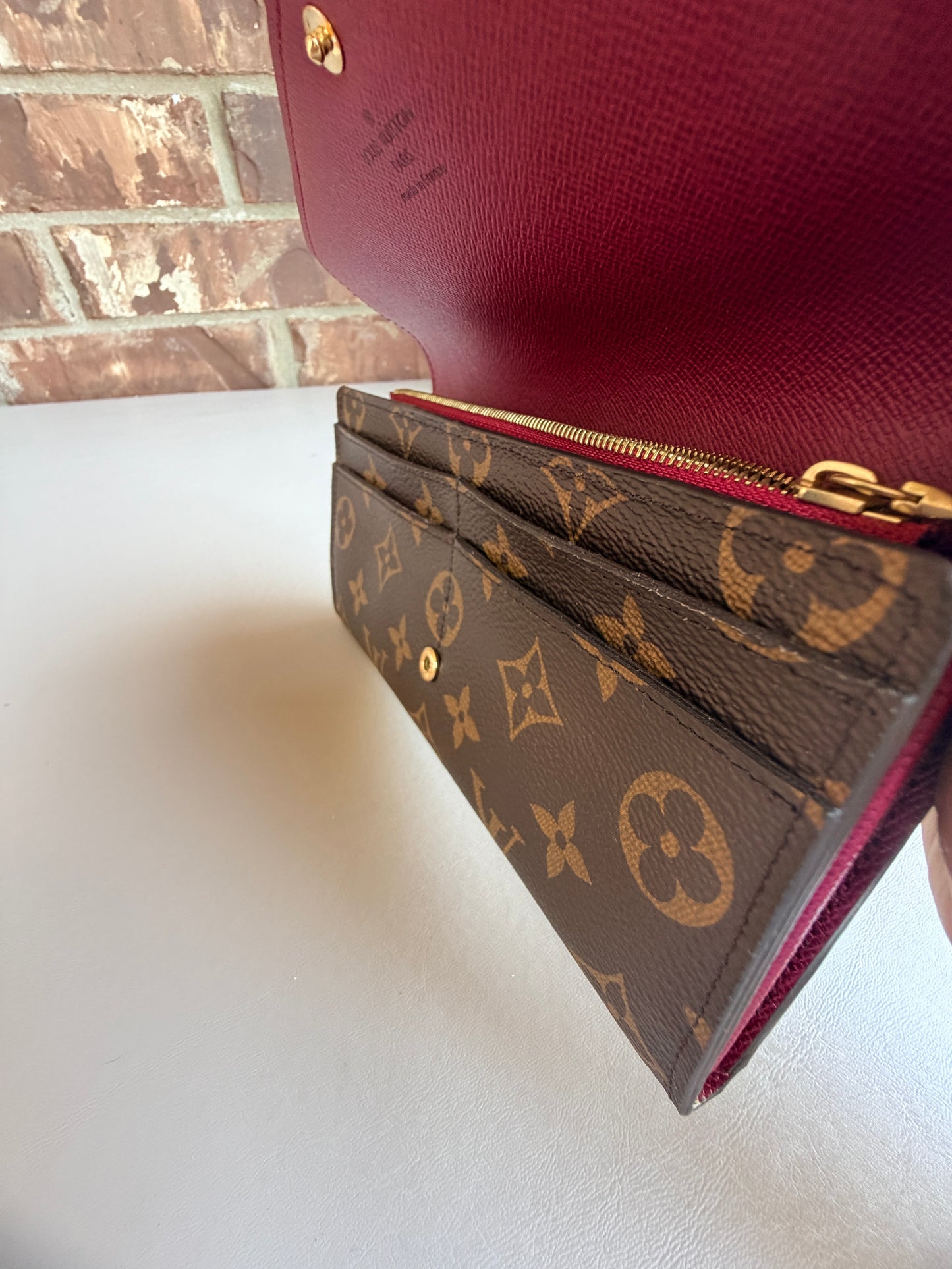 Louis Vuitton Sarah Monogram Wallet Brown 37458