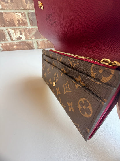Louis Vuitton Sarah Monogram Wallet Brown 37458