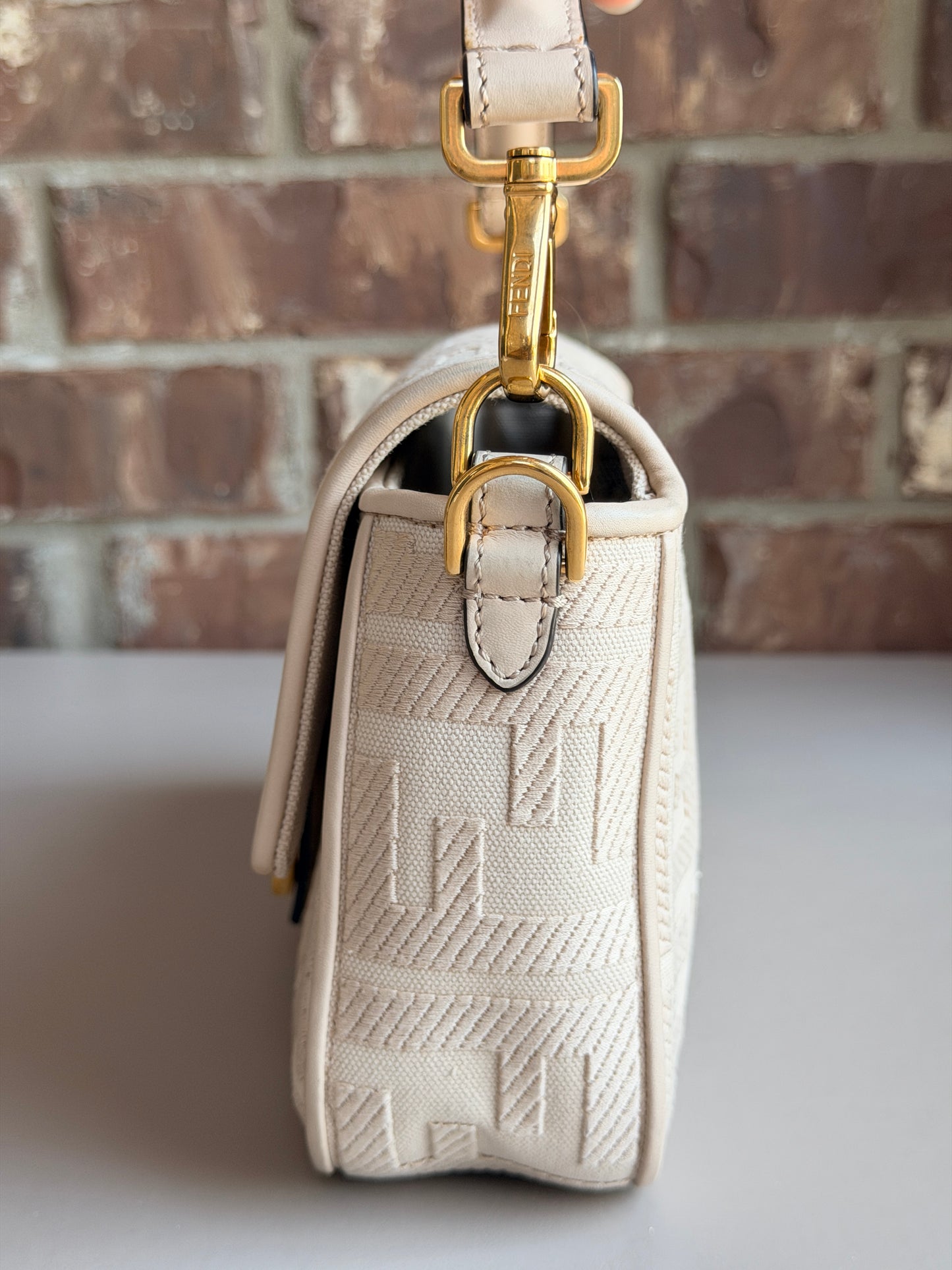 Fendi Baguette NM Bag Zucca Embroidered Canvas Medium 29018