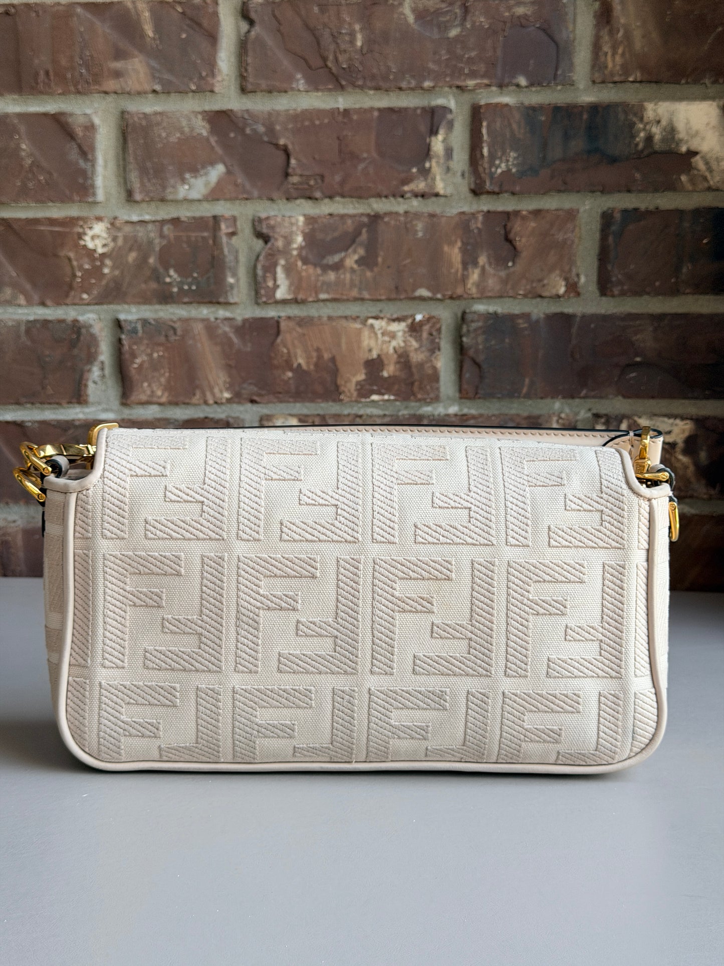Fendi Baguette NM Bag Zucca Embroidered Canvas Medium 29018
