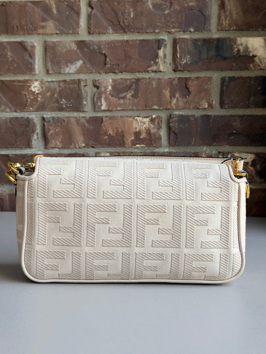 Fendi Baguette NM Bag Zucca Embroidered Canvas Medium 29018