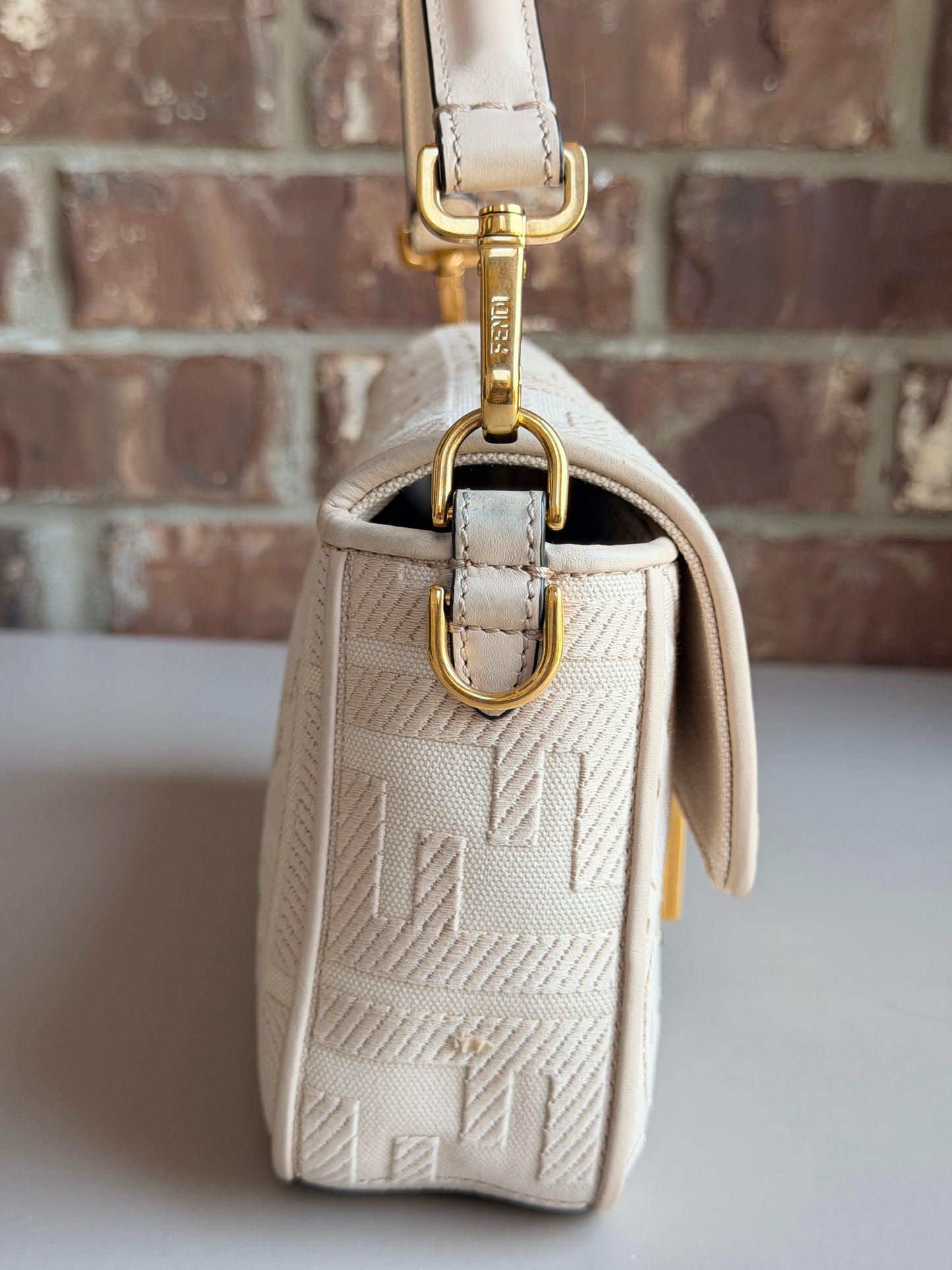Fendi Baguette NM Bag Zucca Embroidered Canvas Medium 29018