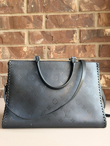 Louis Vuitton Very Zipped Tote Monogram Leather Black 72423