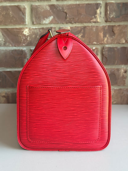Louis Vuitton Speedy Handbag Epi Leather 40 Red 72946