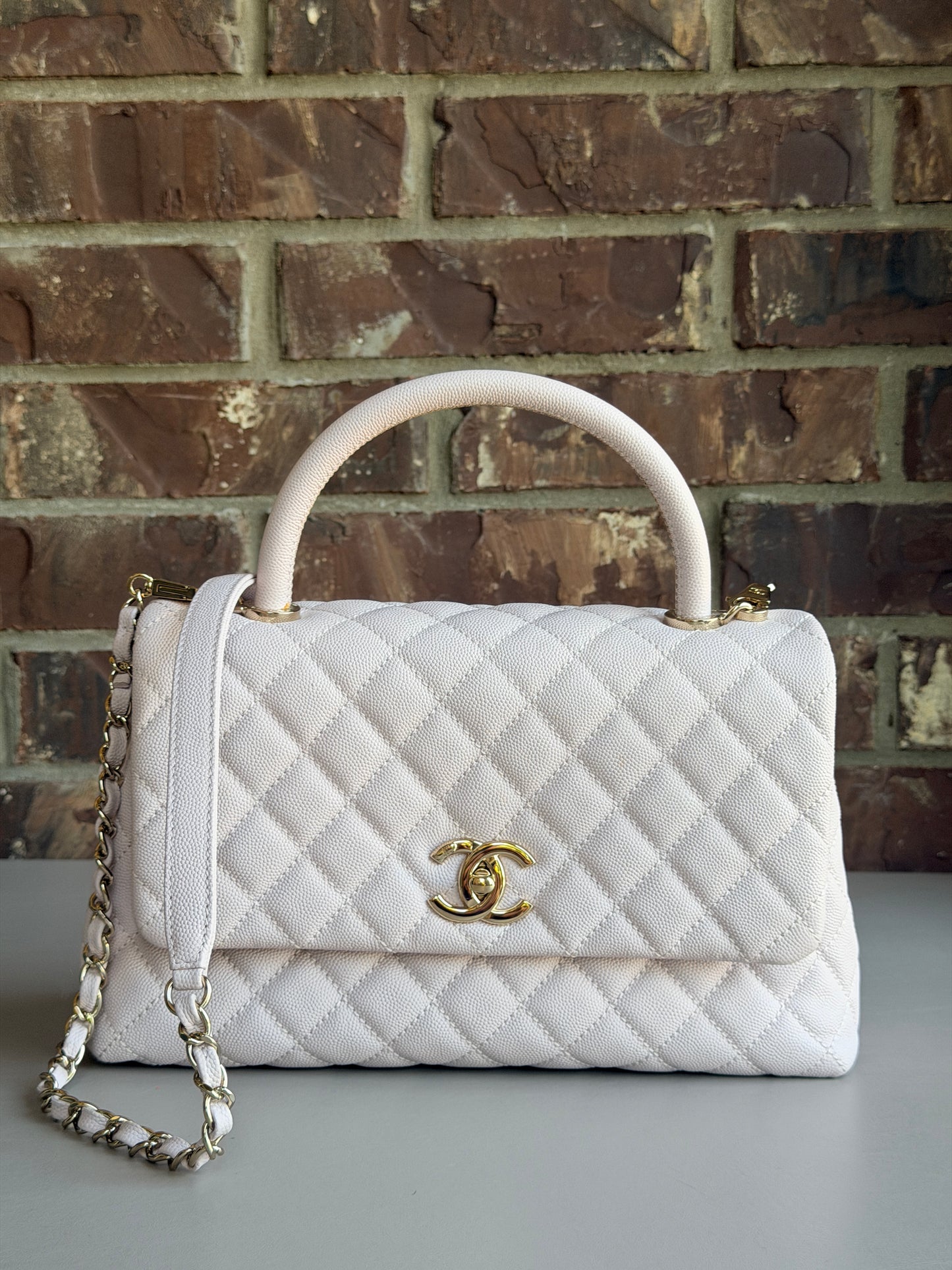 Chanel Coco Top Handle Bag Quilted Caviar Small	29846