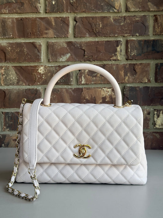 Chanel Coco Top Handle Bag Quilted Caviar Small	29846