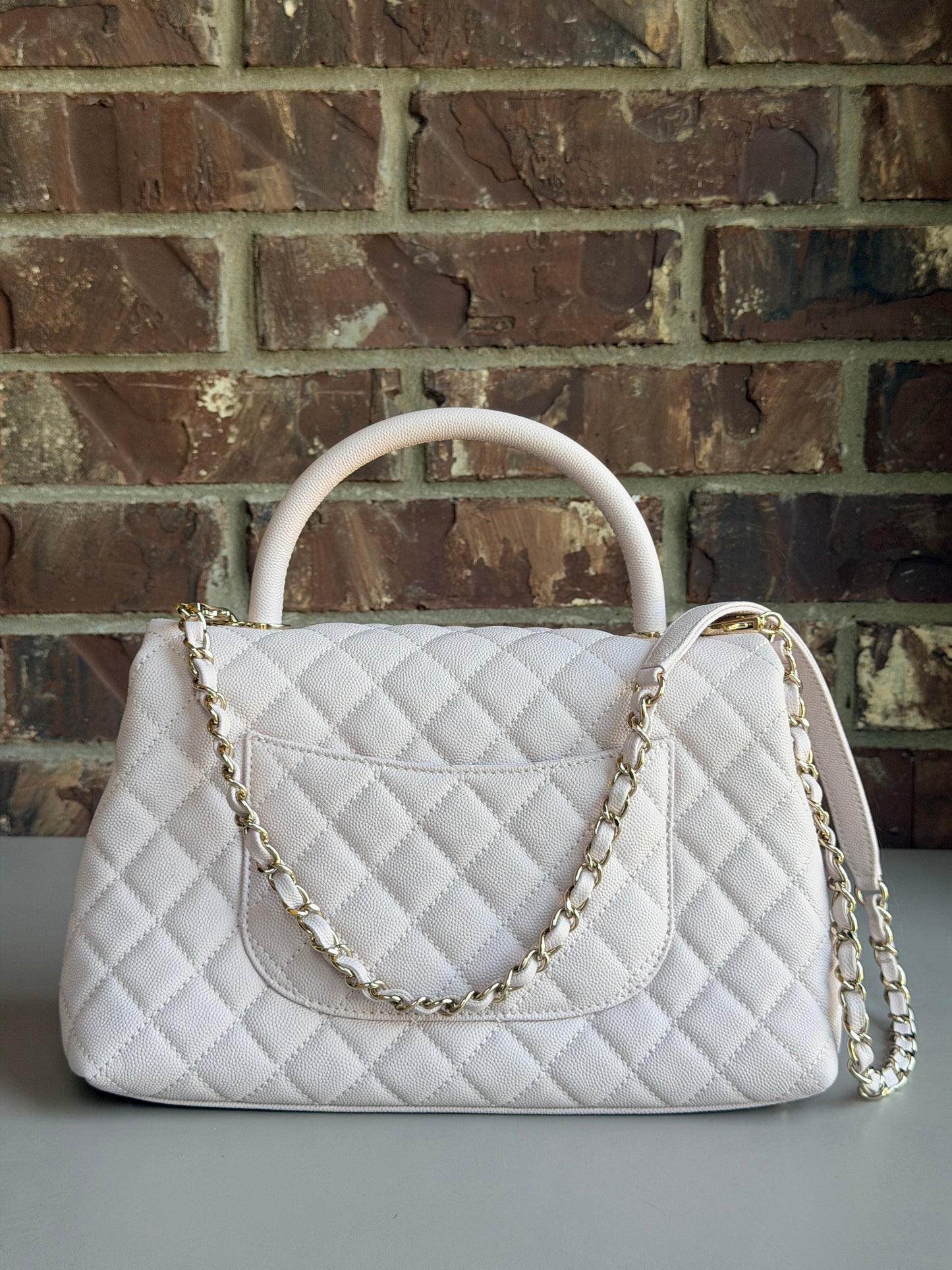 Chanel Coco Top Handle Bag Quilted Caviar Small	29846