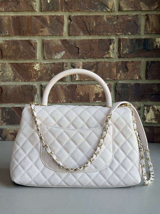 Chanel Coco Top Handle Bag Quilted Caviar Small	29846