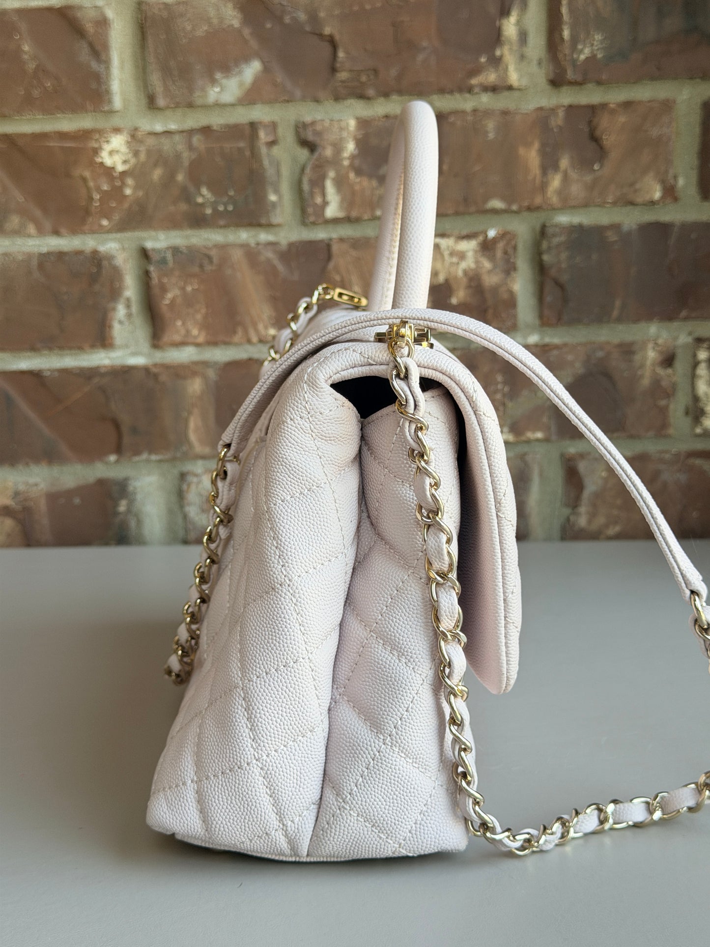 Chanel Coco Top Handle Bag Quilted Caviar Small	29846