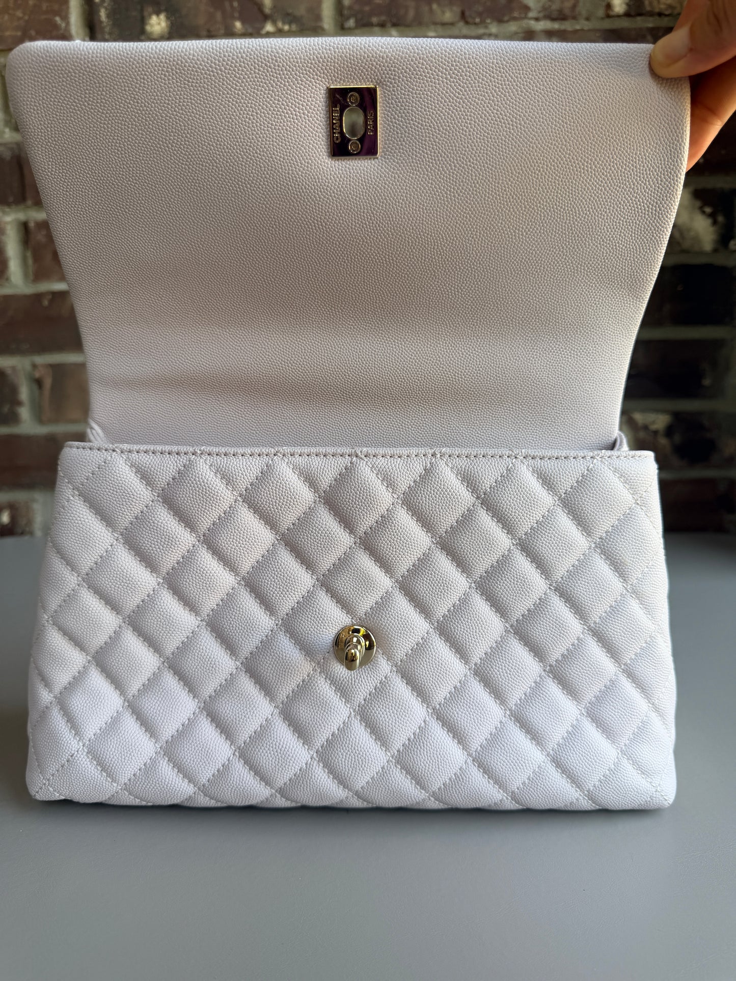 Chanel Coco Top Handle Bag Quilted Caviar Small	29846