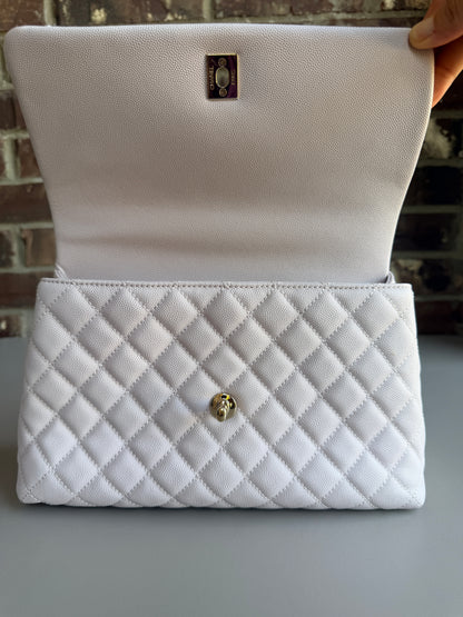 Chanel Coco Top Handle Bag Quilted Caviar Small	29846