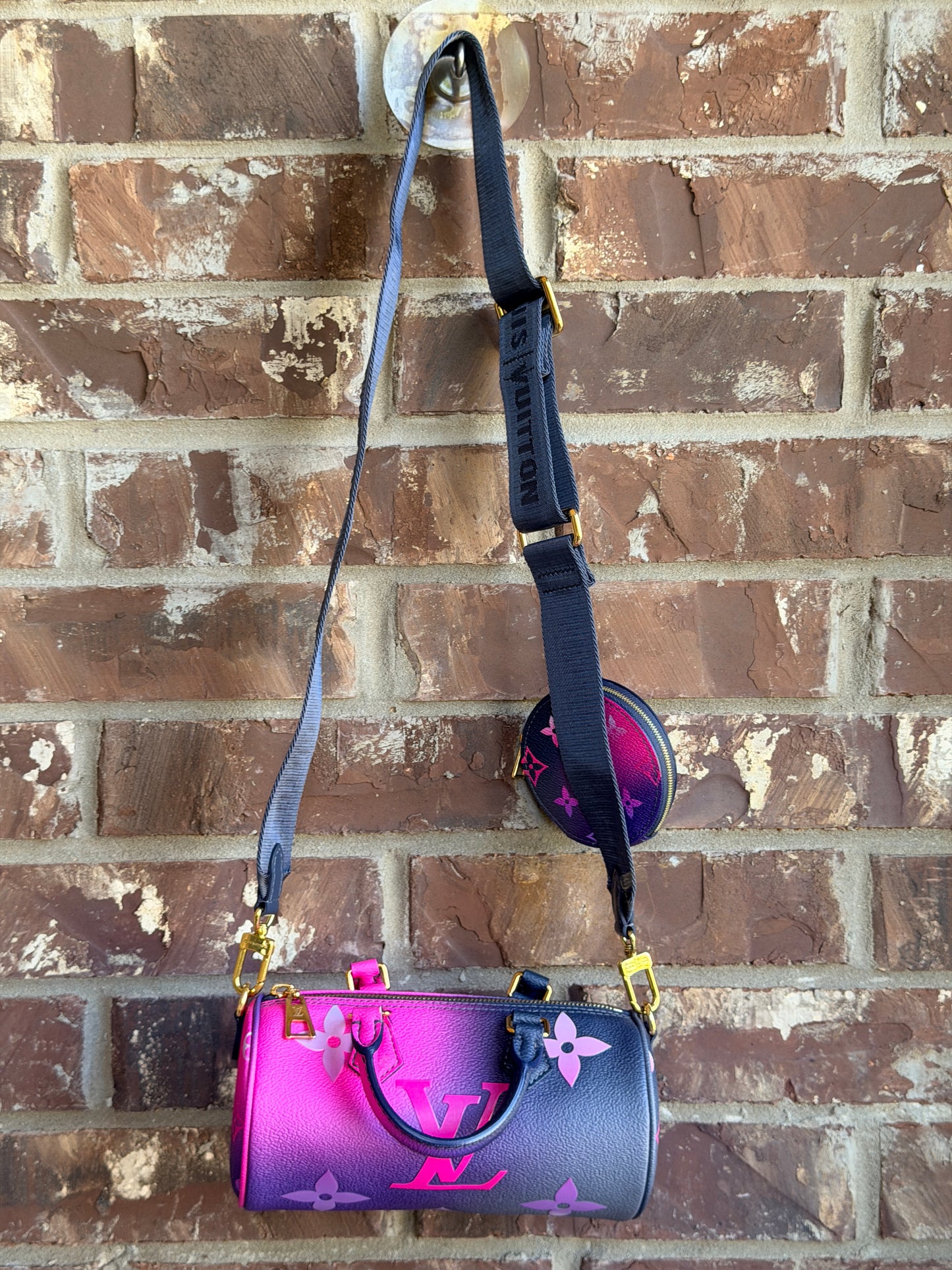 Louis Vuitton Papillon Handbag Spring in the City Midnight Fushsia BB 63456