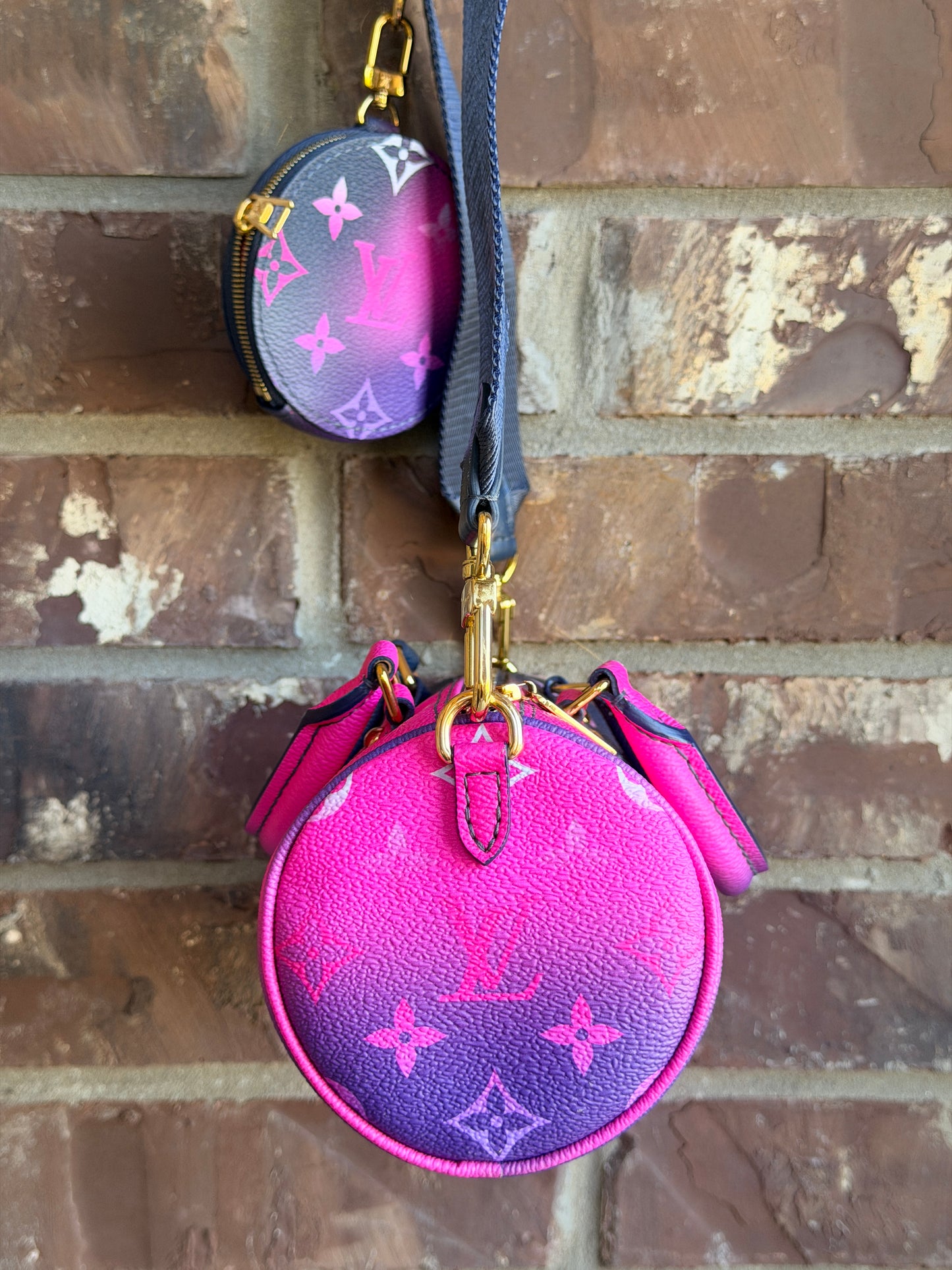 Louis Vuitton Papillon Handbag Spring in the City Midnight Fushsia BB 63456