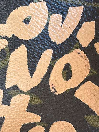 Louis Vuitton Monogram Graffiti Pochette Accessories Peach 48734