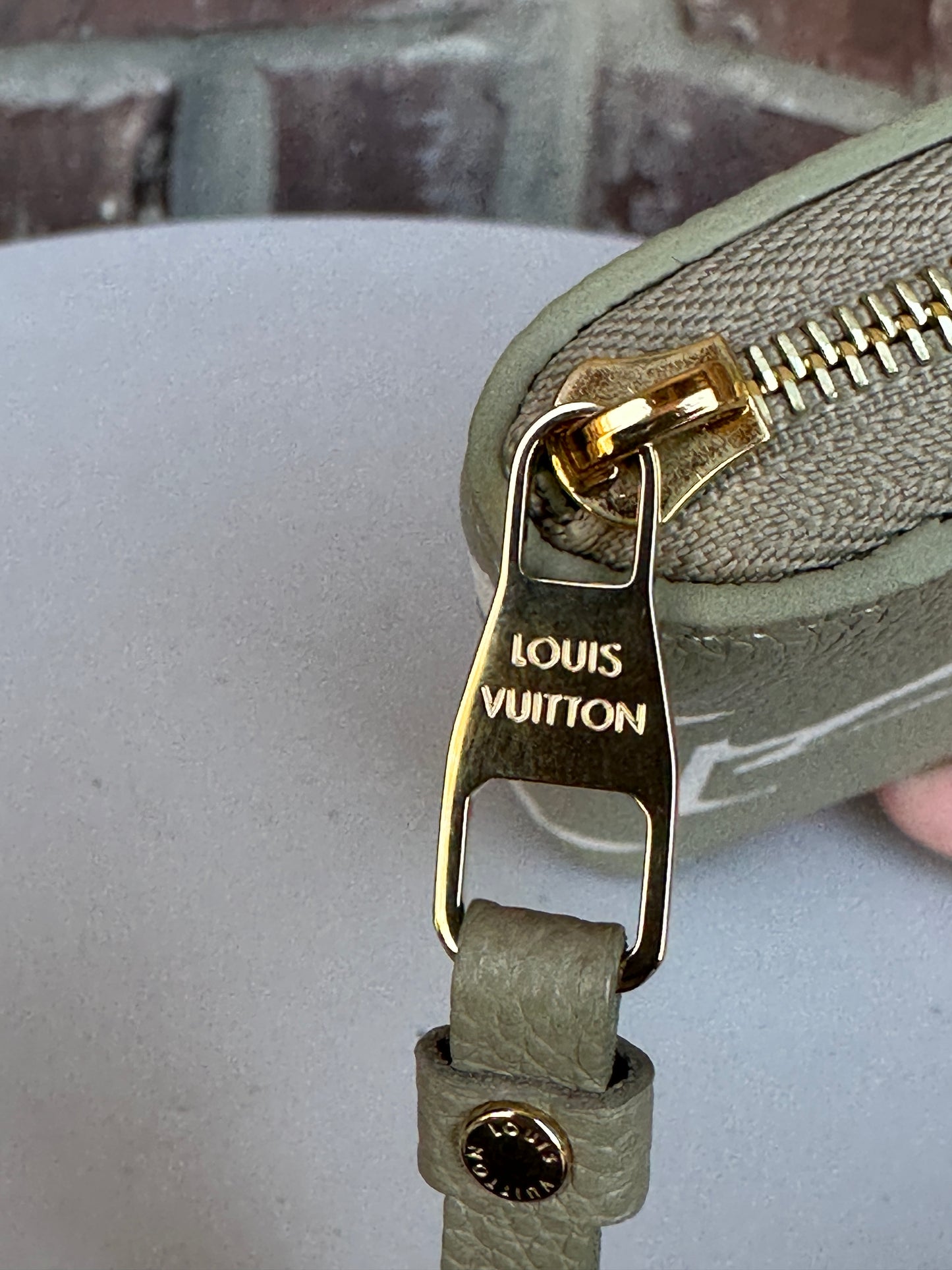 Louis Vuitton Monogram Giant Pattern Empreinte Leather Zippy Coin Wallet Green 41167