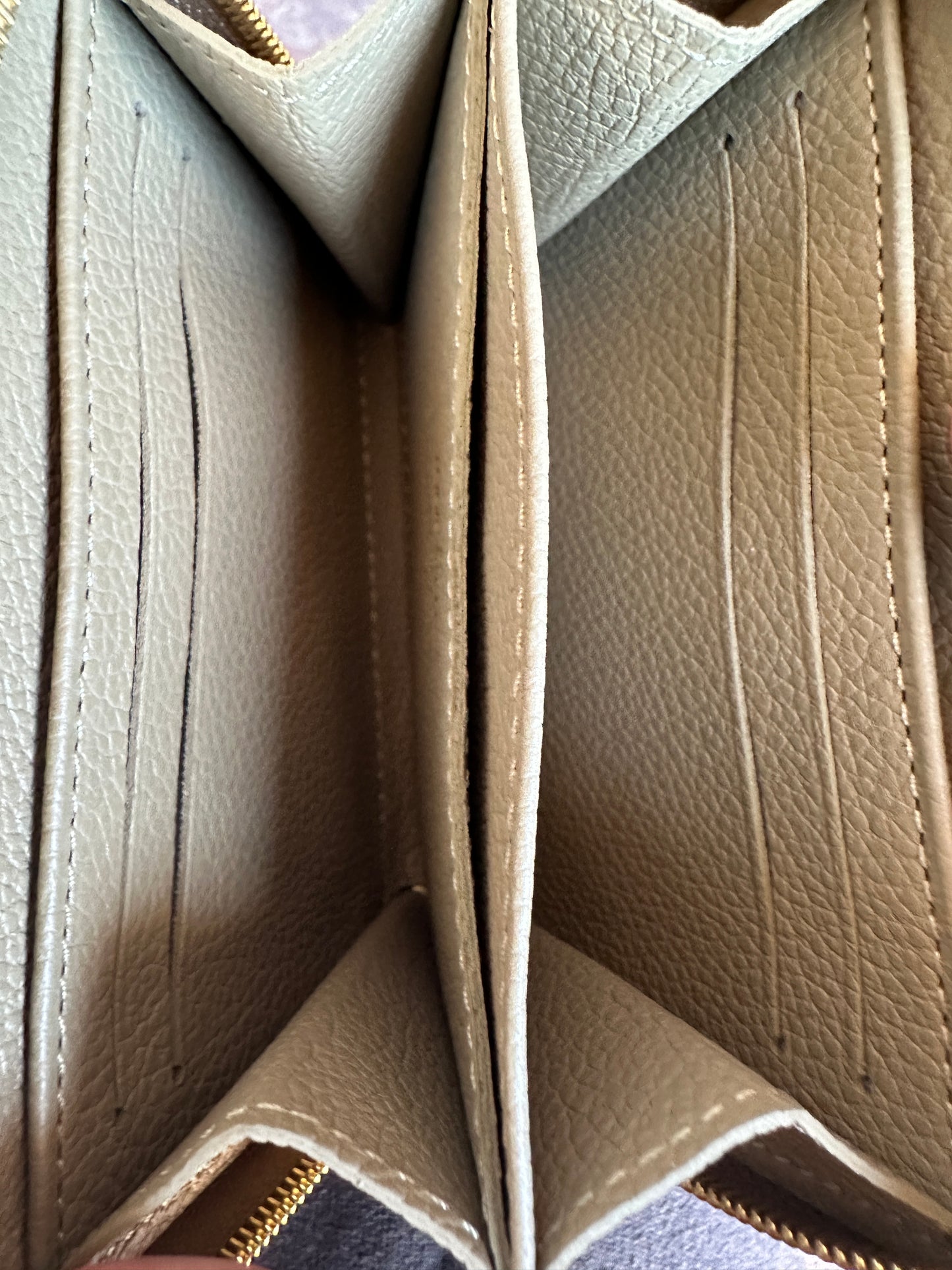 Louis Vuitton Monogram Giant Pattern Empreinte Leather Zippy Coin Wallet Green 41167
