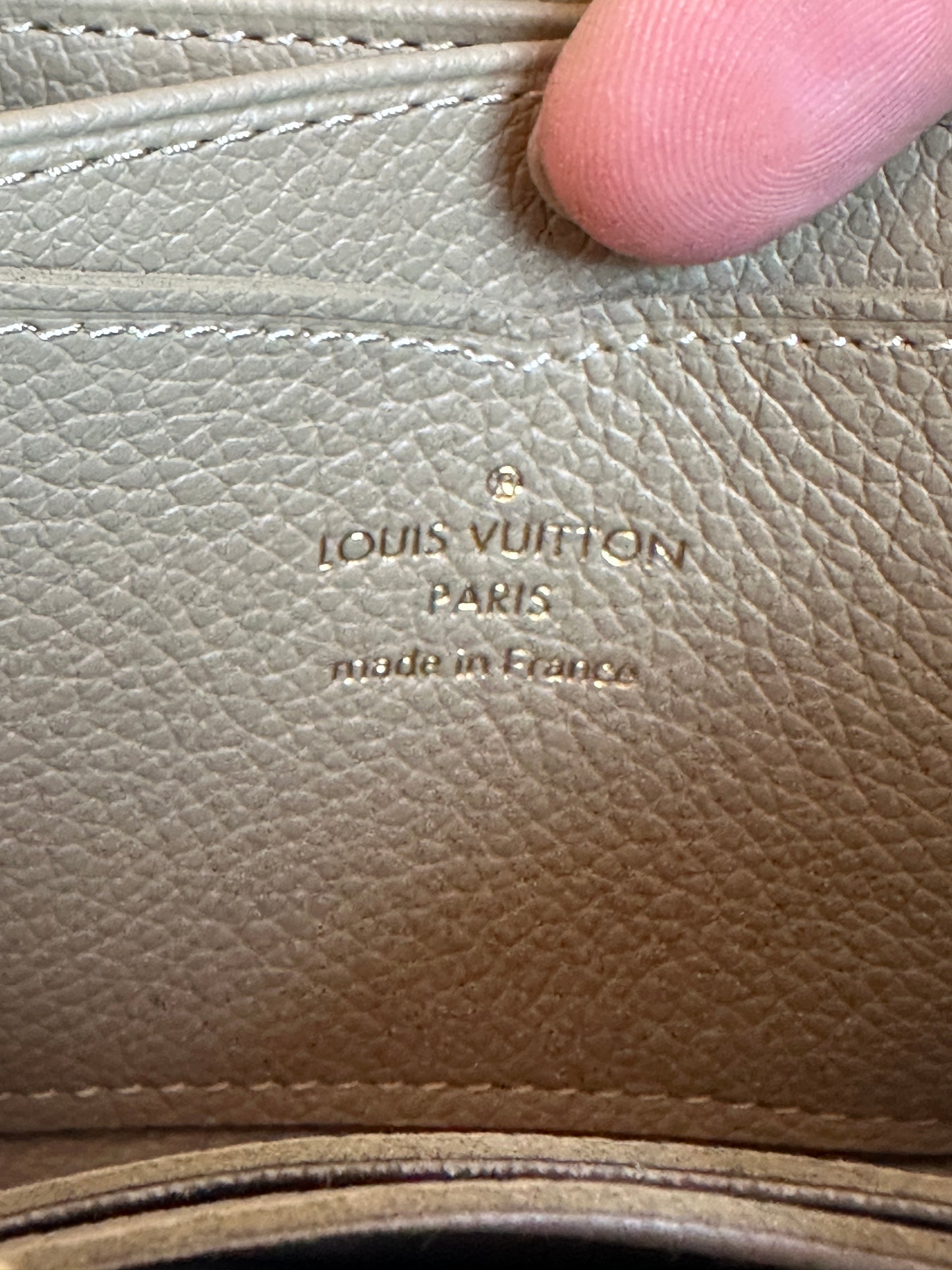 Louis Vuitton Monogram Giant Pattern Empreinte Leather Zippy Coin Wallet Green 41167