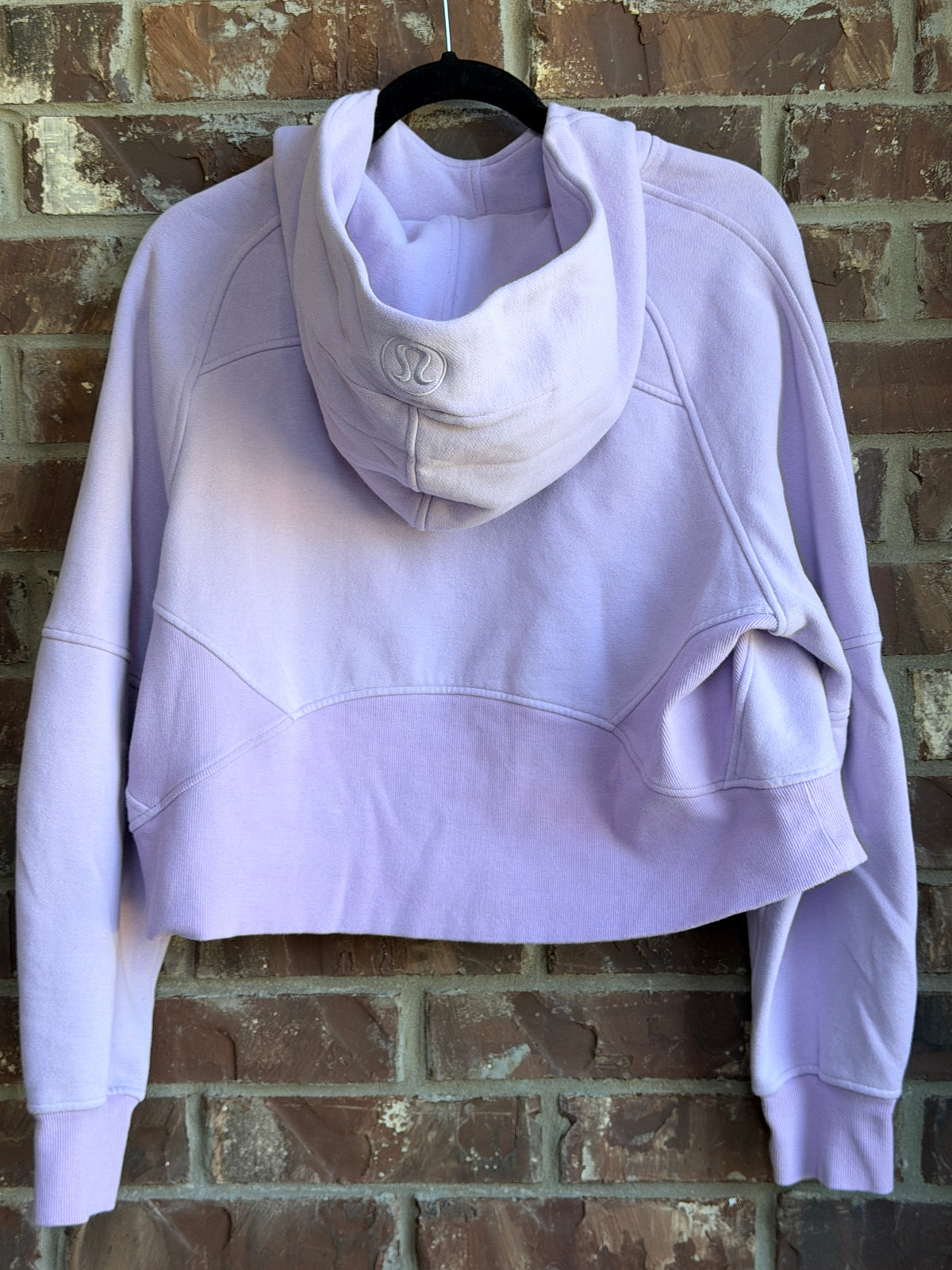 Lululemon Women's Cropped Hoodie Sweatshirt Lavender Purple M/L Pullover