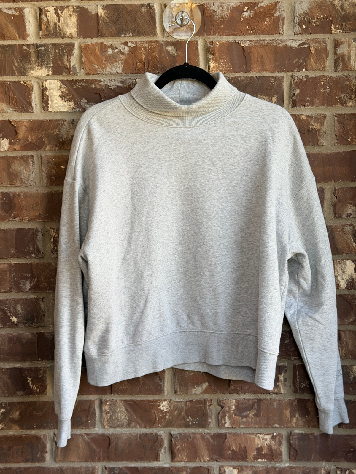 CALIA Women's Gray Mock Neck Sweatshirt Pullover Size Medium M Cozy Casual