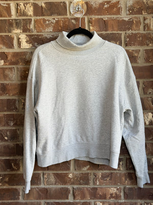 CALIA Women's Gray Mock Neck Sweatshirt Pullover Size Medium M Cozy Casual