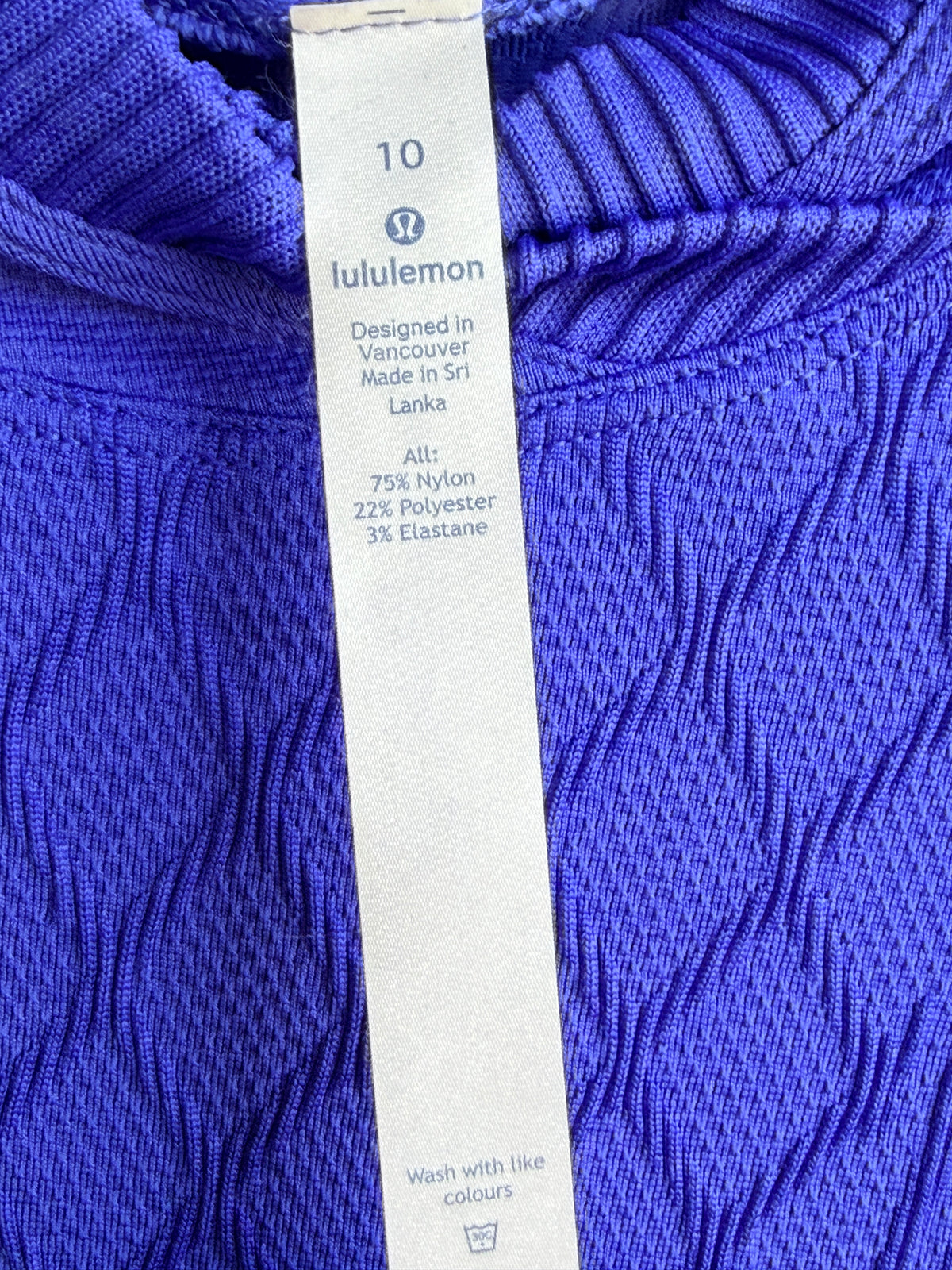 Lululemon Rest Less Hoodie Blue Size 10 Cable Knit Thumbholes Pullover