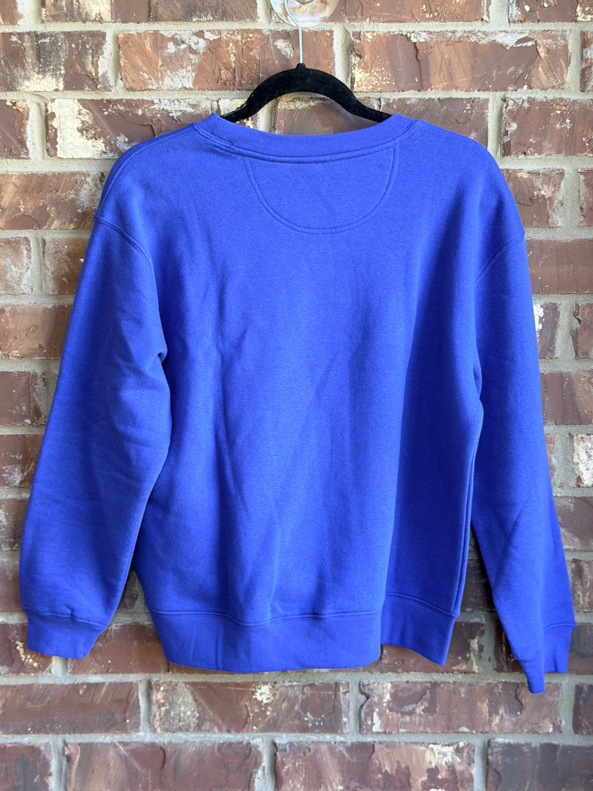 NWT Esprit Women's Logo Fleece Crewneck Sweatshirt Blue XS Embroidered
