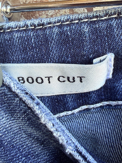Vigoss Women's Boot Cut Jeans Size 12 Medium Wash Stretch Embroidered Pockets