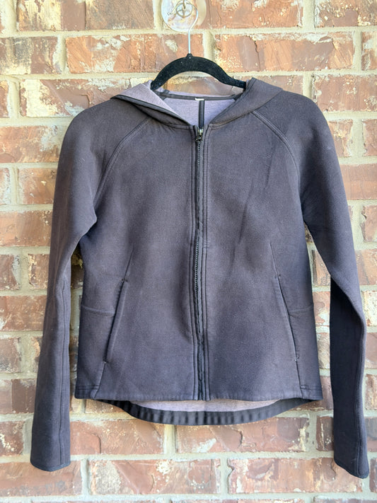 Lululemon Daily Practice Jacket Womens Size 4 Black Full Zip Hooded Yoga