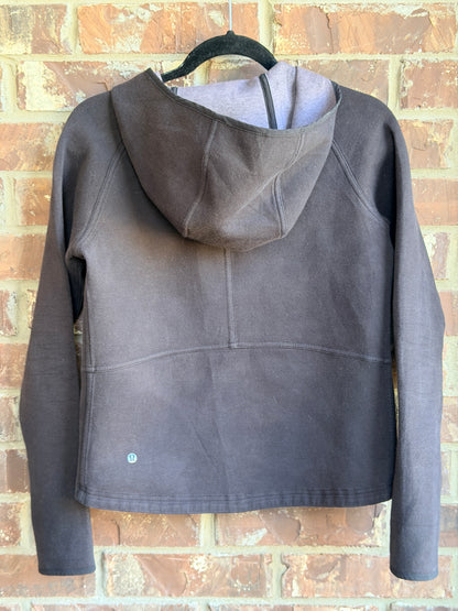 Lululemon Daily Practice Jacket Women's Size 4 Black Full Zip Hooded Yoga