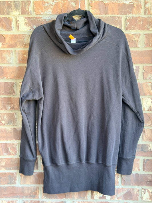 Lucy Women's Black Cowl Neck Tunic Sweatshirt Size L