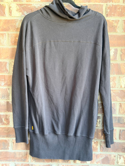 Lucy Women's Black Cowl Neck Tunic Sweatshirt Size L