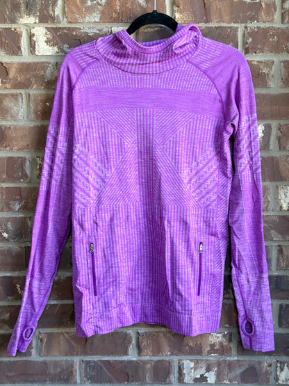 Lululemon Women's Size 10 Run Swiftly Tech Long Sleeve Hoodie Purple Thumbholes