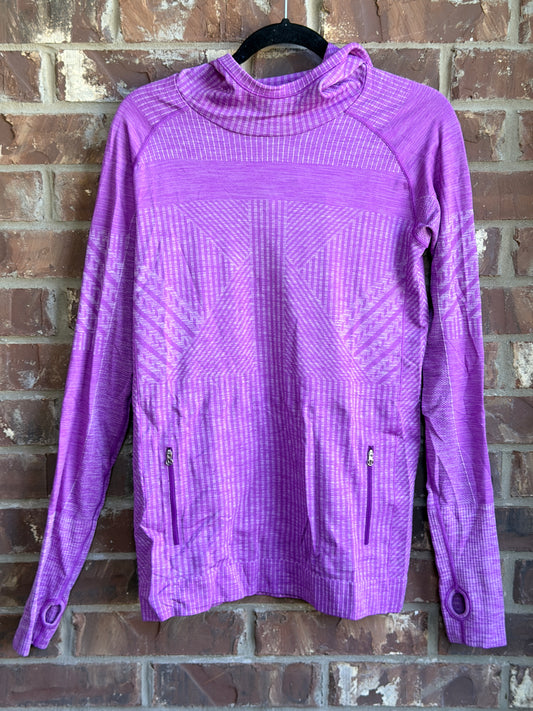 Lululemon Women's Size 10 Run Swiftly Tech Long Sleeve Hoodie Purple Thumbholes
