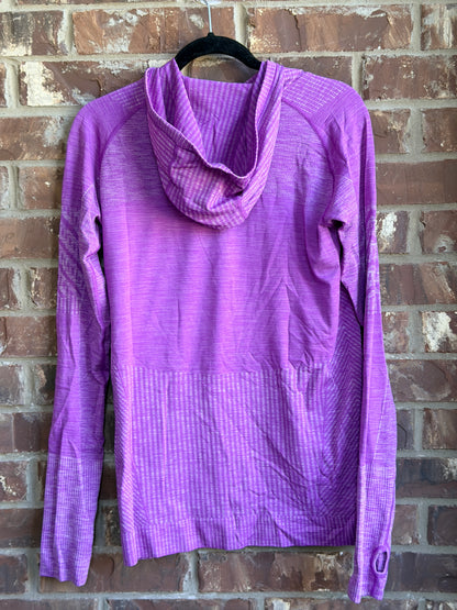 Lululemon Women's Size 10 Run Swiftly Tech Long Sleeve Hoodie Purple Thumbholes