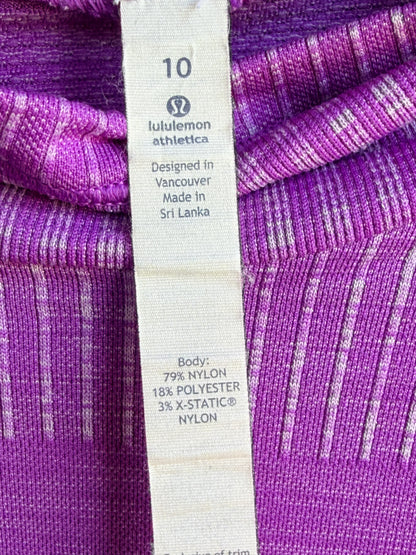 Lululemon Women's Size 10 Run Swiftly Tech Long Sleeve Hoodie Purple Thumbholes