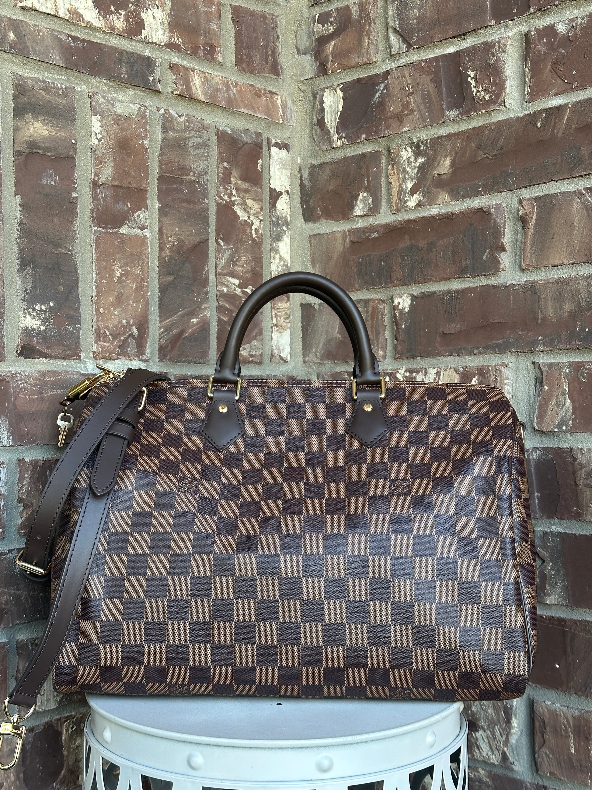 Louis Vuitton Speedy Bandouliere Bag Damier Ebene 35 58273