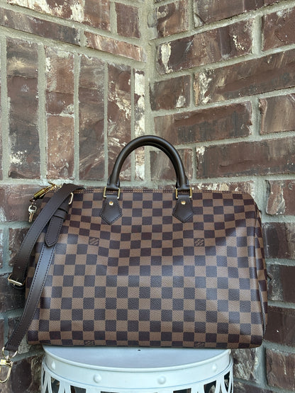 Louis Vuitton Speedy Bandouliere Bag Damier Ebene 35 58273
