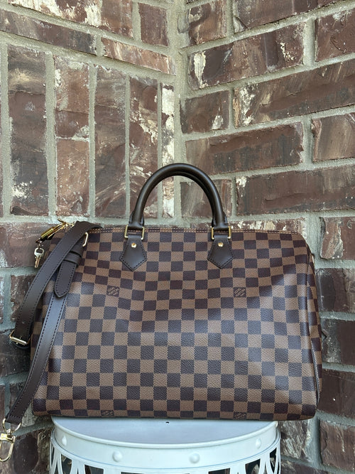 Louis Vuitton Speedy Bandouliere Bag Damier Ebene 35 58273