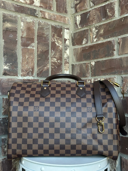 Louis Vuitton Speedy Bandouliere Bag Damier Ebene 35 58273