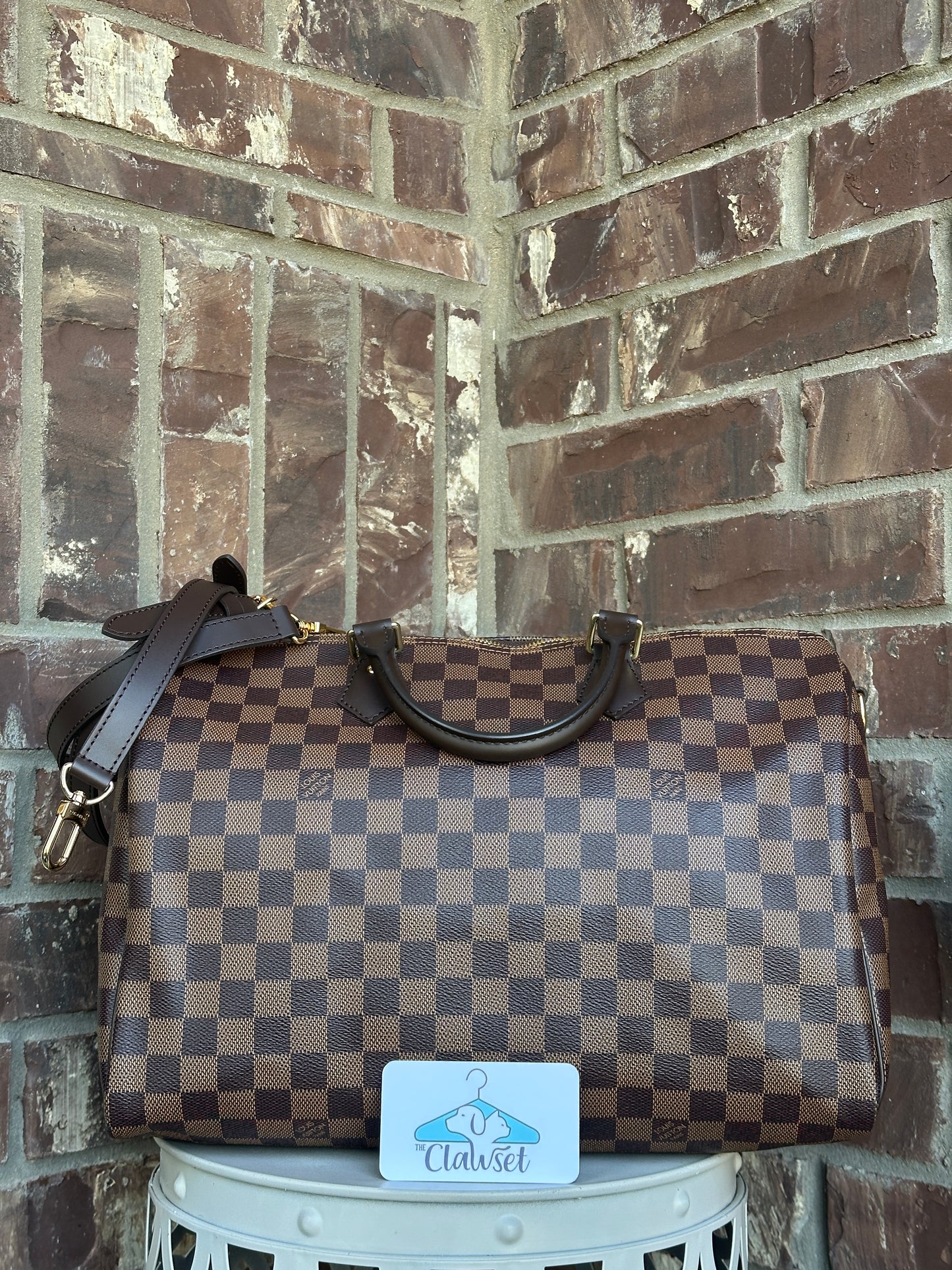 Louis Vuitton Speedy Bandouliere Bag Damier Ebene 35 58273