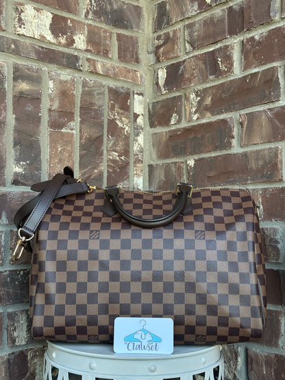 Louis Vuitton Speedy Bandouliere Bag Damier Ebene 35 58273