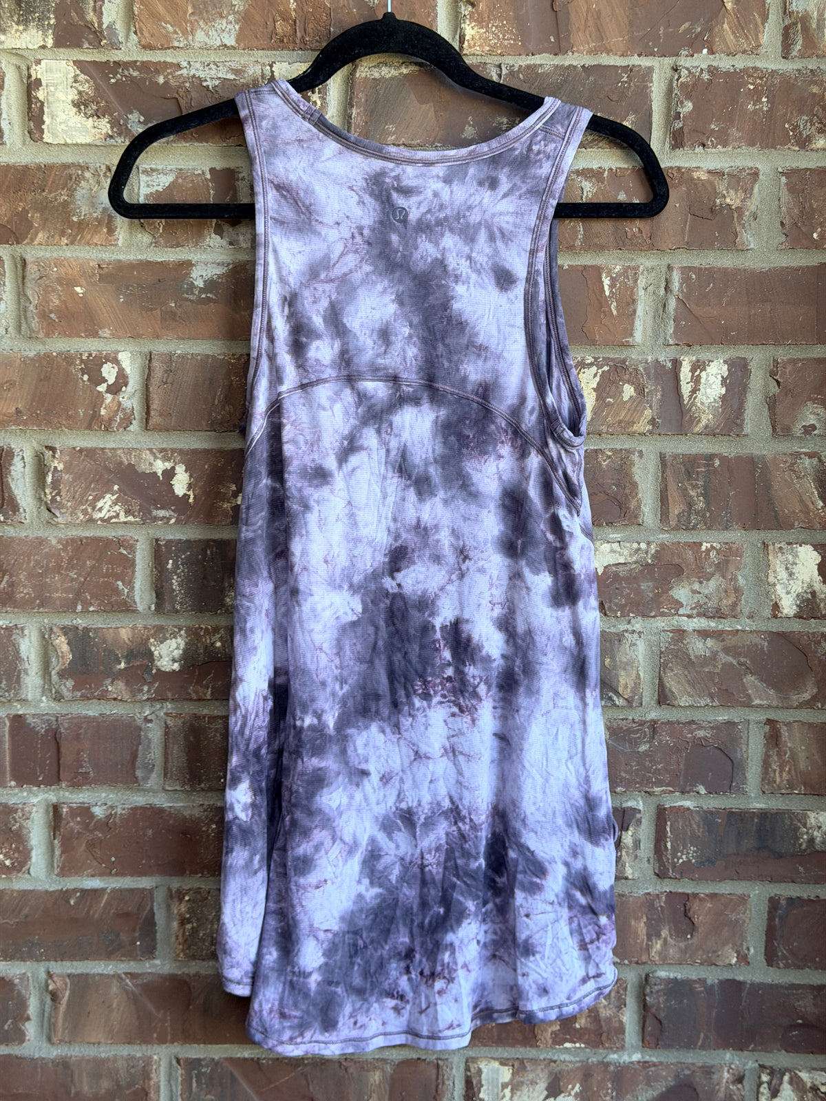 Lululemon Long For Length Tank Diamond Dye Glacier Grey Moonwalk Purple