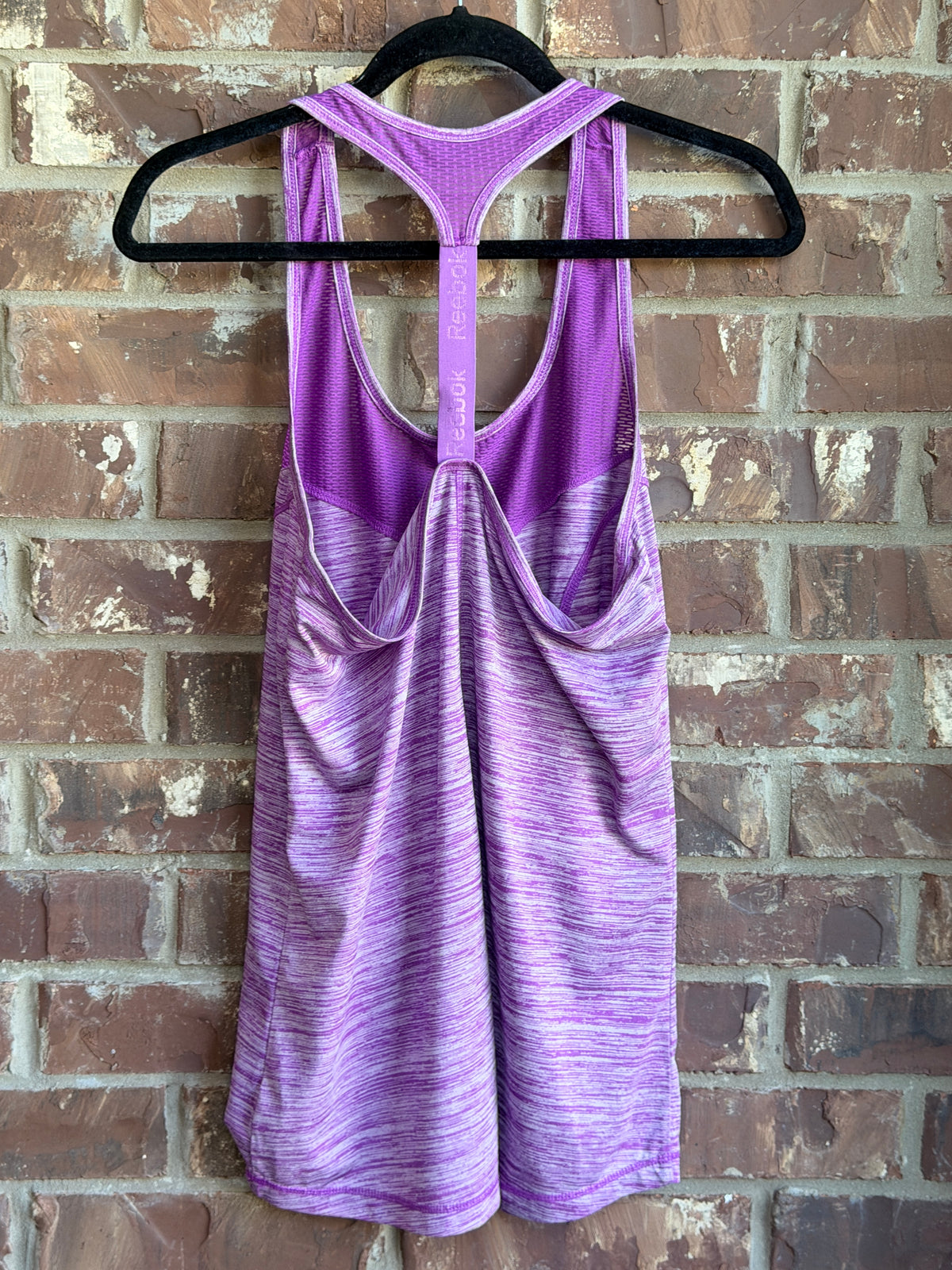 Reebok Women's Purple Space Dye Racerback Tank Top  L