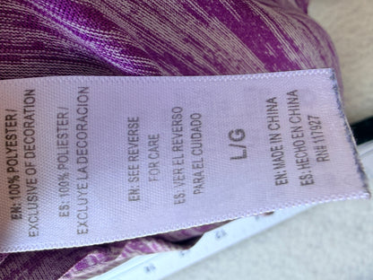 Reebok Women's Purple Space Dye Racerback Tank Top  L