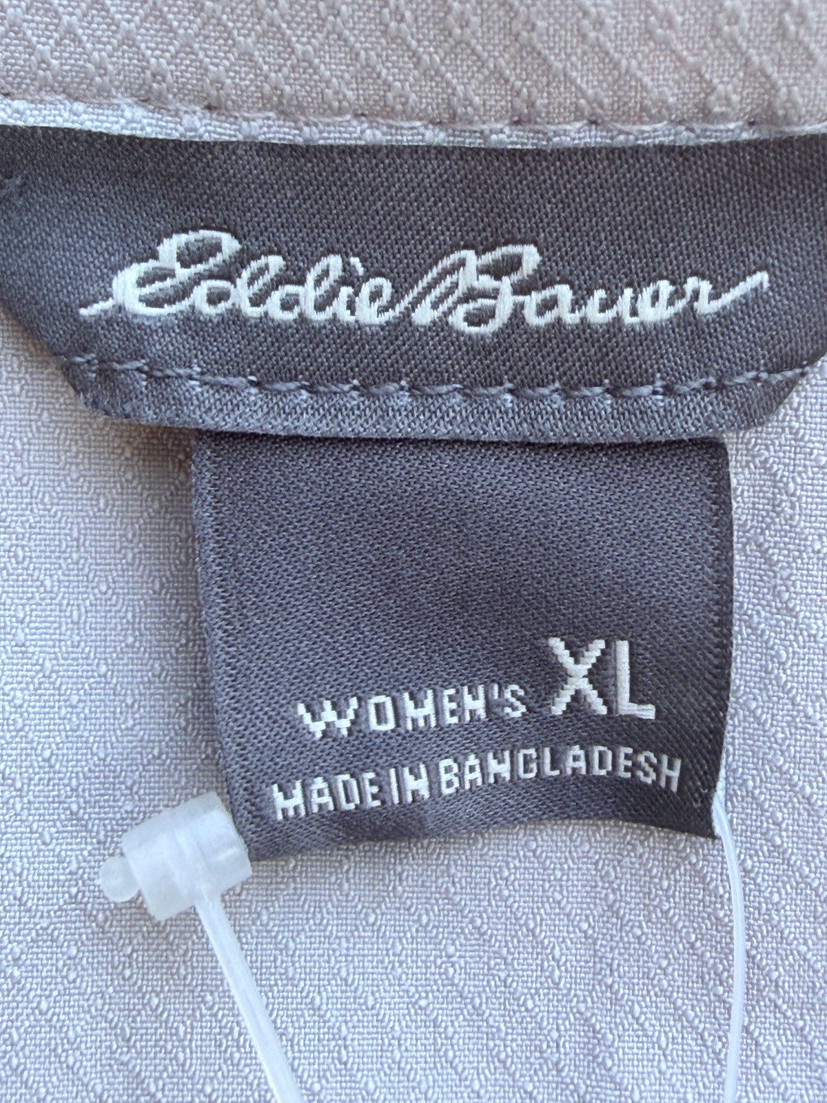 Eddie Bauer Women's XL Sleeveless Tech Shirt Gray Button Front Hiking Outdoor NWT