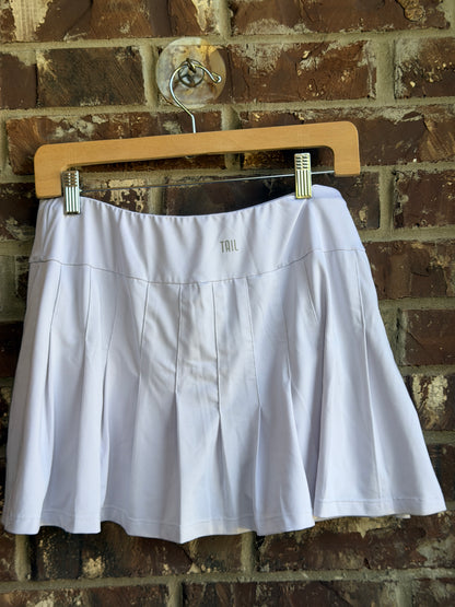 TAIL Women's White Pleated Tennis Golf Skort Built-In Shorts Size Large