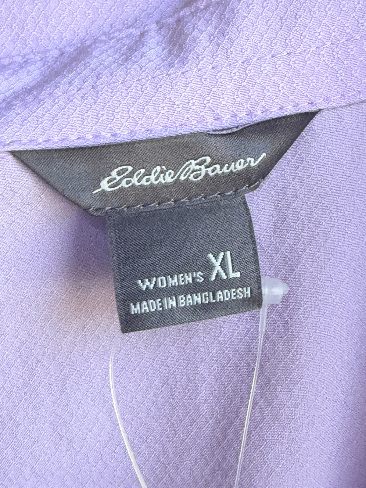 Eddie Bauer Women's XL Sleeveless Tech Shirt Lavender Button Down NWT